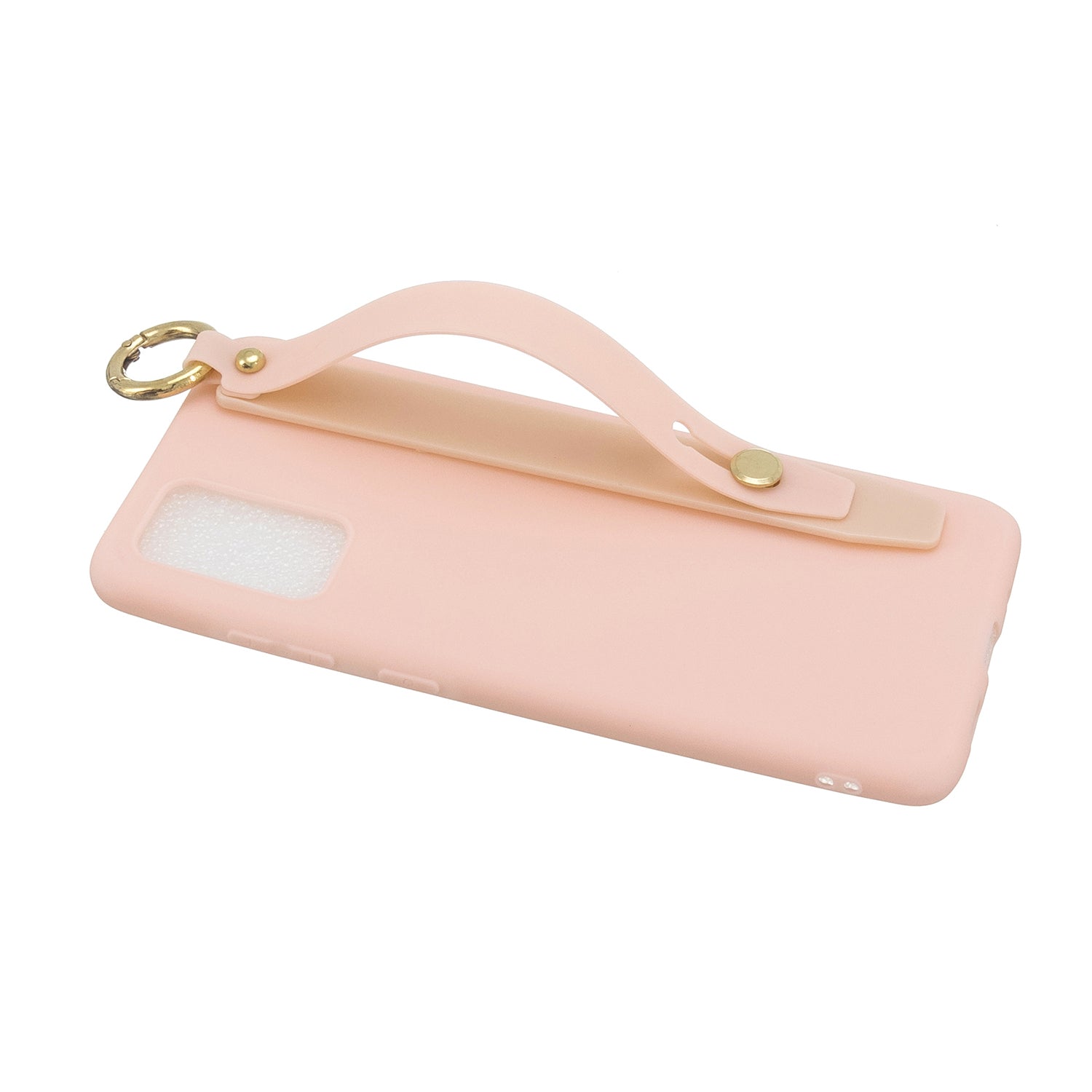 TPU Cell Phone Back Case with Wrist Strap Kickstand for Samsung Galaxy S20 Plus / S20 Plus 5G - Light Pink TPU Cell Phone Back Case with Wrist Strap Kickstand for Samsung Galaxy S20 Plus / S20 Plus 5G - Light Pink